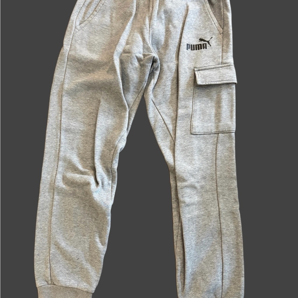 Puma Light Gray Cargo Joggers